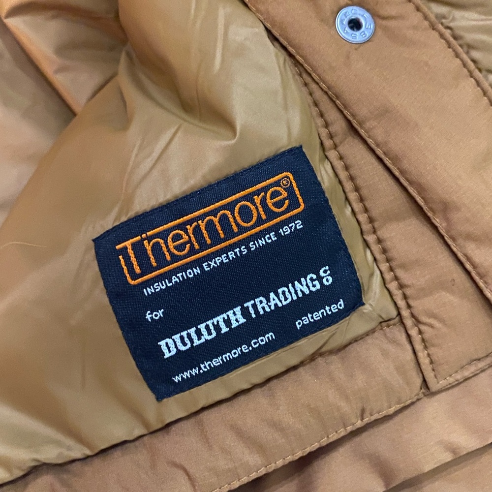 DULUTH TRADING CO AKHG Light Brown Livengood Insulated Packable Shirt Jac L - Picture 5 of 9